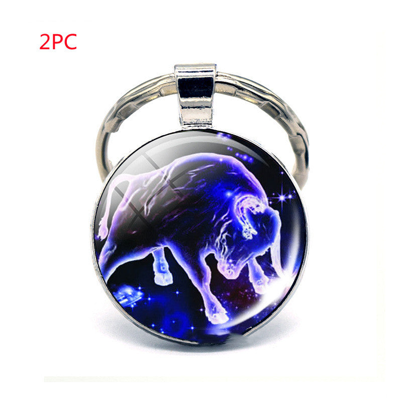 Llavero de los Doce Signos del Zodiaco, Regalo de Cumpleaños