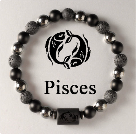 Twelve Constellation Couple Bracelet Tigereye Handmade Bracelet Shooter