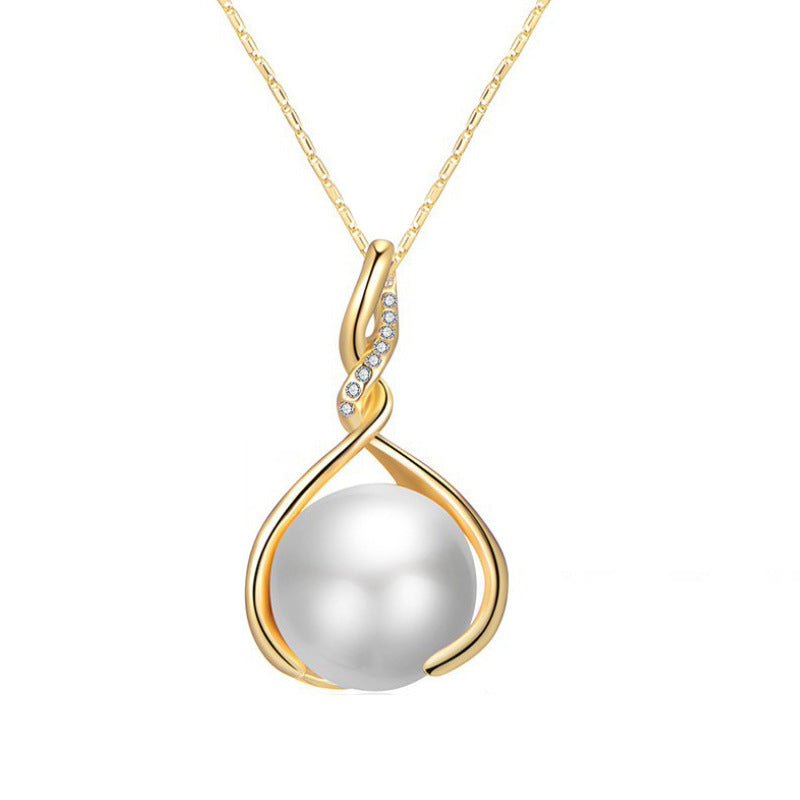 Koreanische Mode Temperament Schmuck Perlenohrring-Set