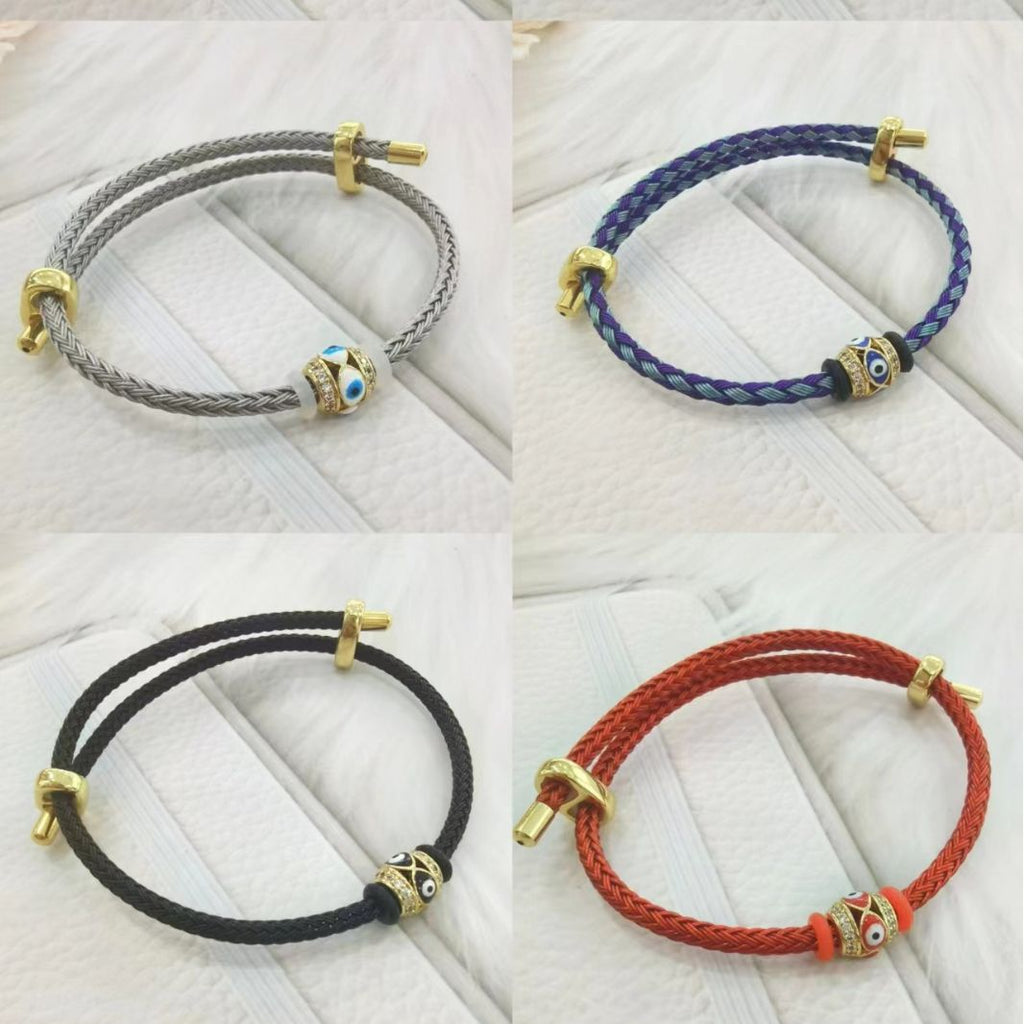 Mode Teufelsauge Farbe Stahlseil Augenarmband