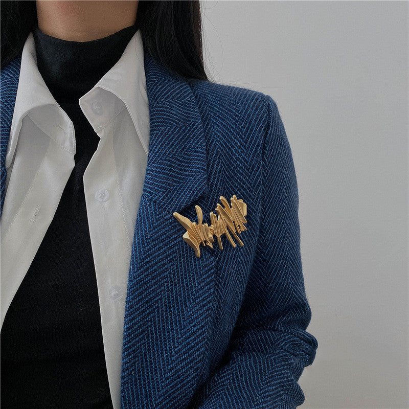 Retro Asiatische Gold Mieder Brosche Für Frauen