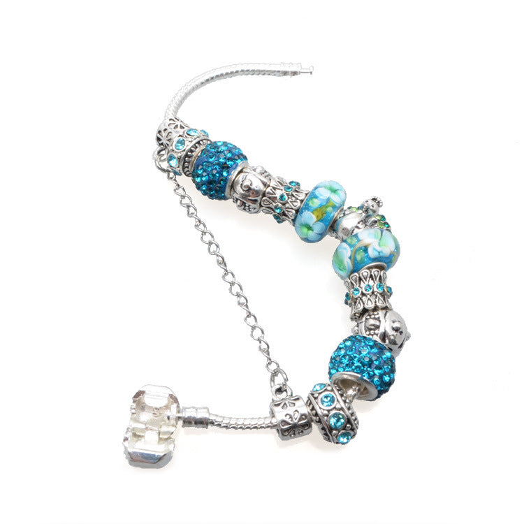 Exquisites Damenarmband Herz Krone Perlen Schmuck