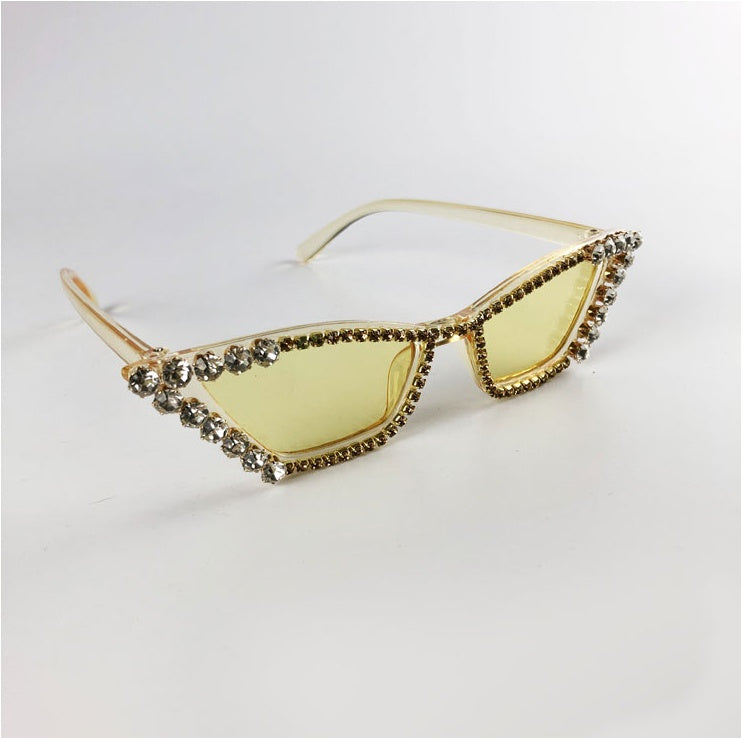 Gafas de sol con montura de diamante