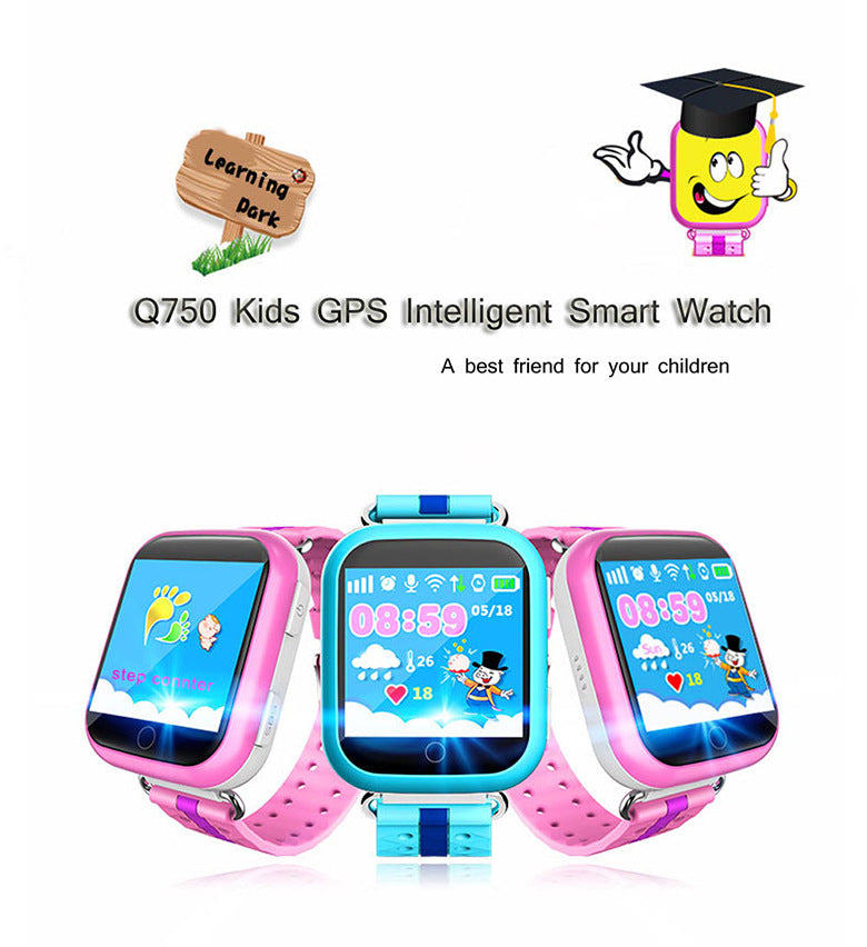 Hold Mi GPS Smartwatch Q750 Q100 Baby GPS Smartwatch mit Touchscreen, SOS-Anruf, Ortungsgerät für Kindersicherheit, PK Q80