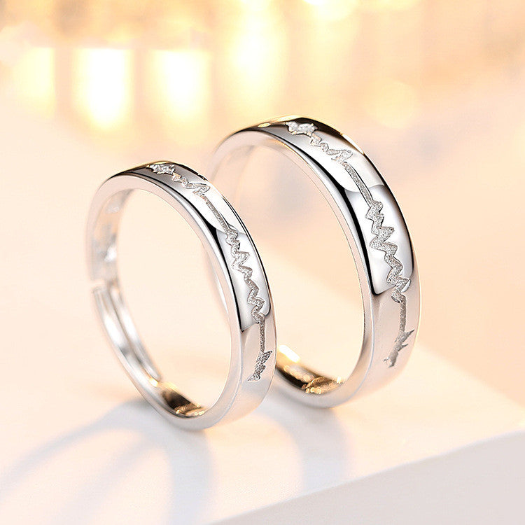 Anillo de plata de ley para pareja mujer
