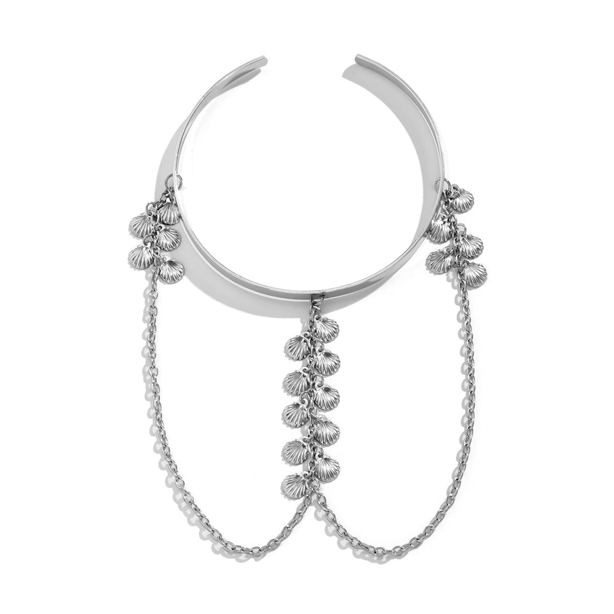 Pulsera de metal estilo punk playero con cadena y temperamento