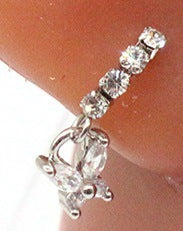 Joyería de perforación de nariz de aro con diamantes