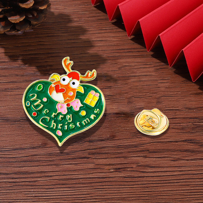 Broche de Navidad de dibujos animados para hombres y mujeres
