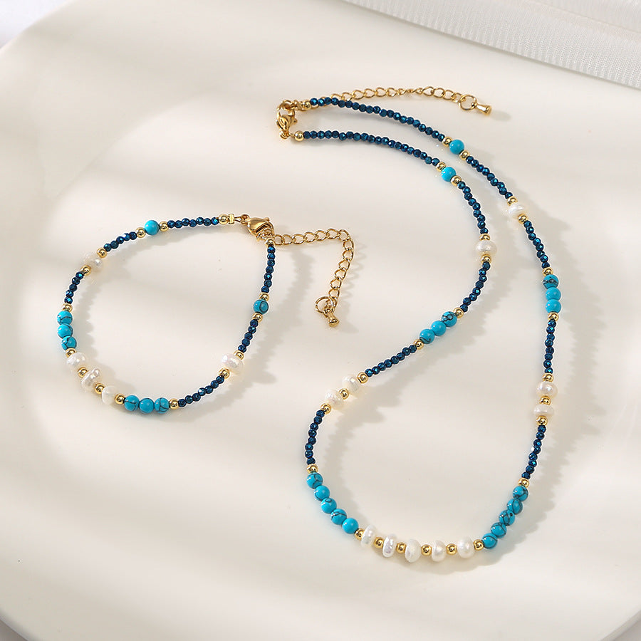 Pulsera de Perlas Naturales de Agua Dulce para Combinar con Todo