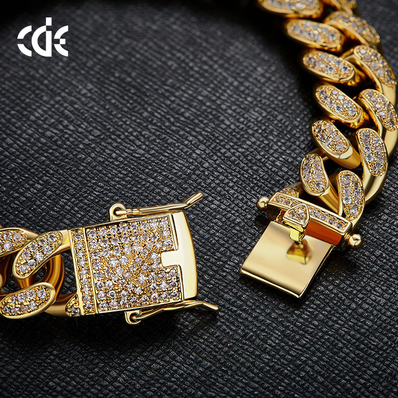 Amazon grenzüberschreitende europäische und amerikanische Hip-Hop-Accessoires Herrenarmband Kubanische Kette