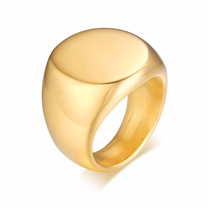 Runder Ring Gold Herren Modetrend