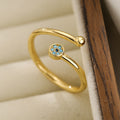 Neue Mode klare glänzende Zirkonia Kreuz Böses Auge Ringe für Frauen Mädchen Finger Accessoires Party Schmuck Geschenk