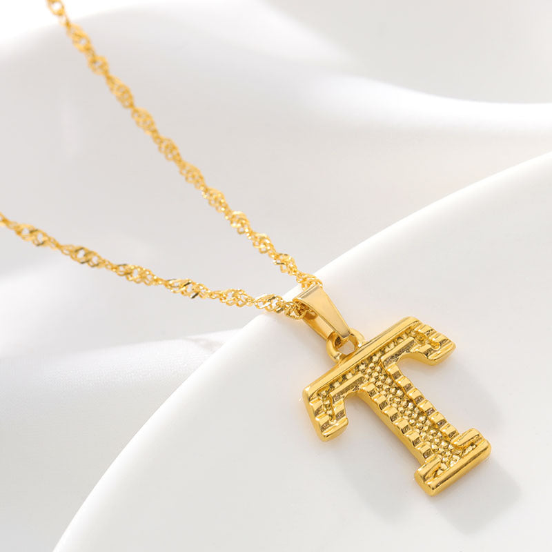 Halsketten mit goldenem Initialen-Alphabet-Namen