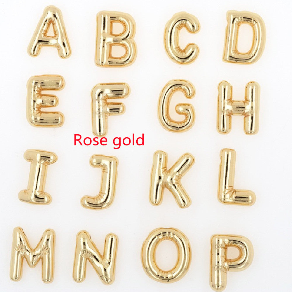 Glossy Letters Copper Pendant Necklace