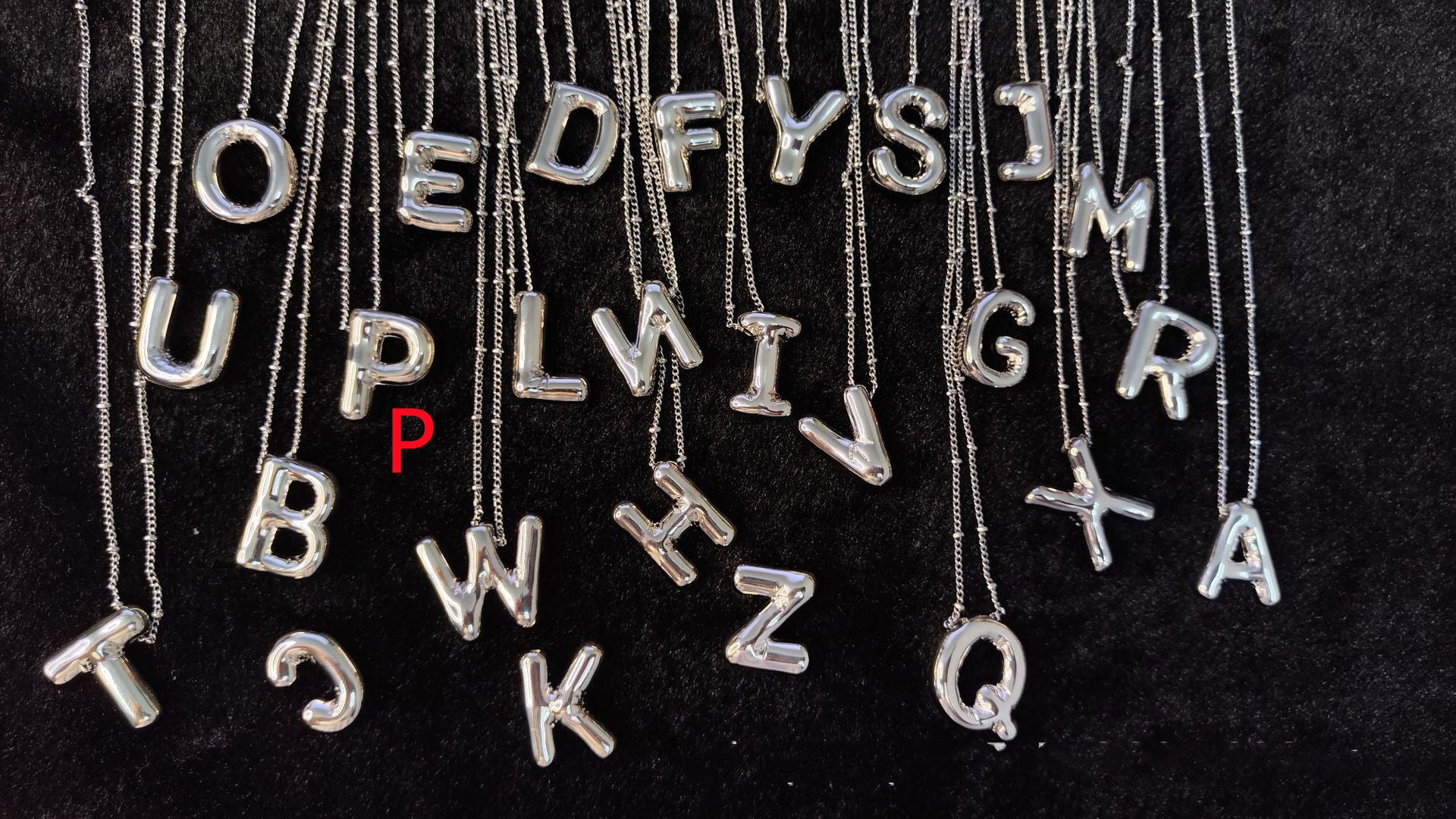 Glossy Letters Copper Pendant Necklace