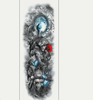 Pegatina de tatuaje impermeable para brazo completo
