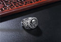Personalisierter Retro Totenkopf Herren Titanstahlring