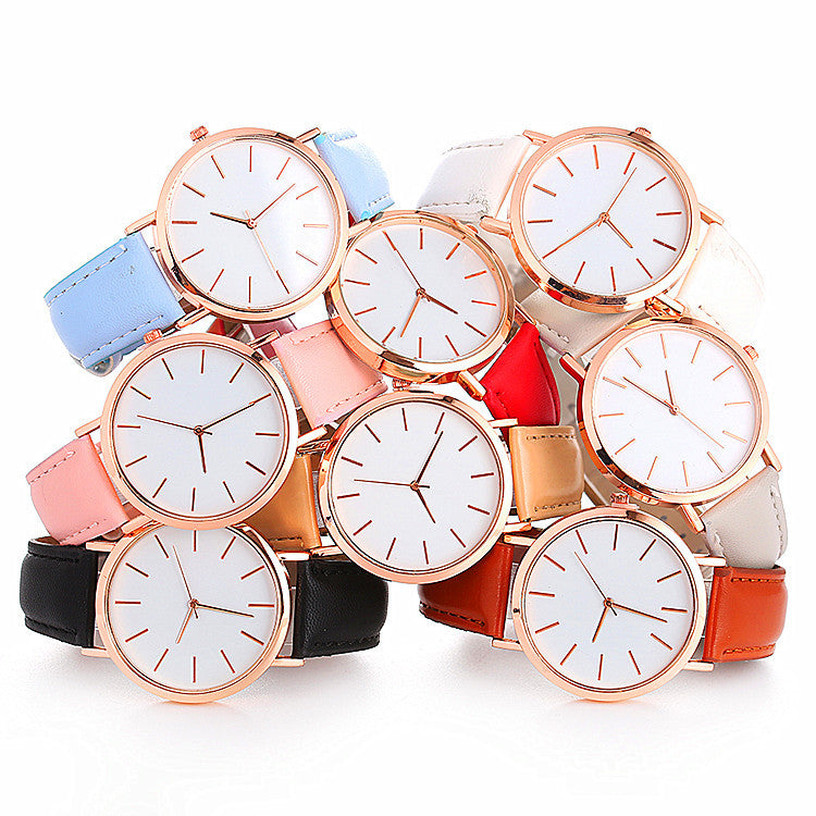 Relojes de mujer de cuarzo estilo simple de moda Relojes de pulsera Reloj de vestir para mujer