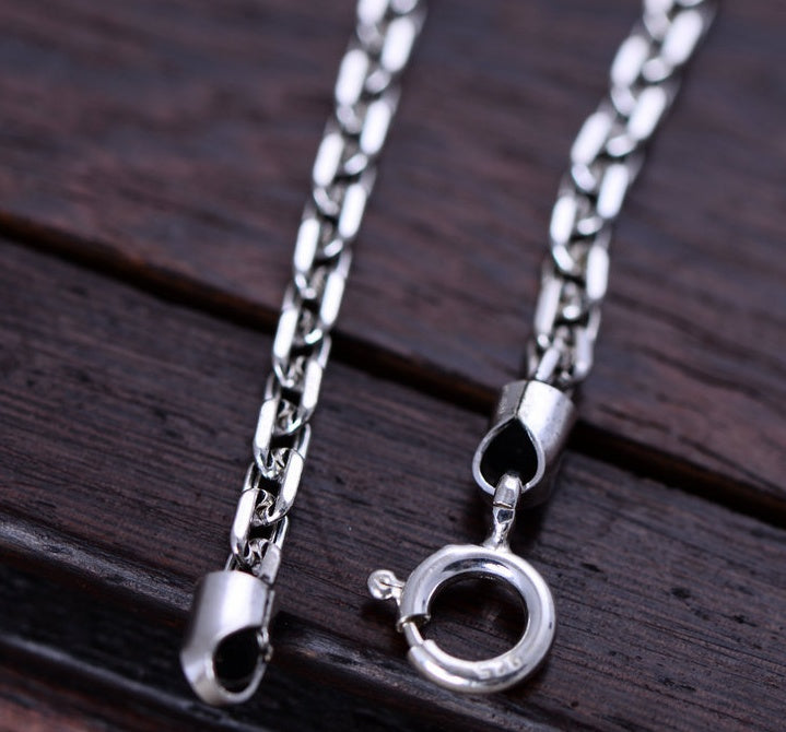 S925 Sterling Silber rotierender Sechs-Worte-Mantra-Anhänger