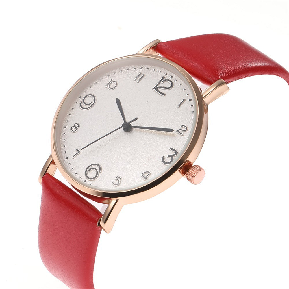 Reloj de cuarzo de cuero