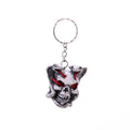 Llavero de calavera creativo con colgante de goma