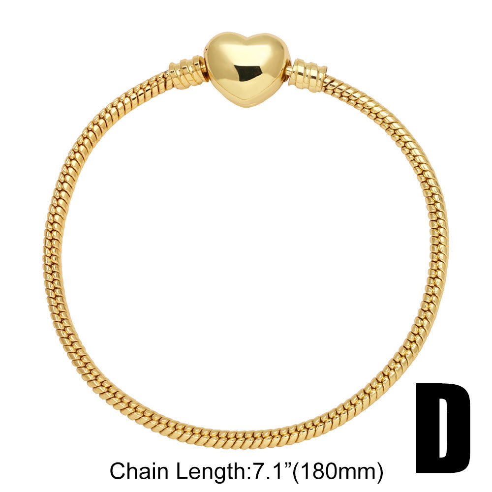 26 Letters Pendant Bracelet Women Gold Plated