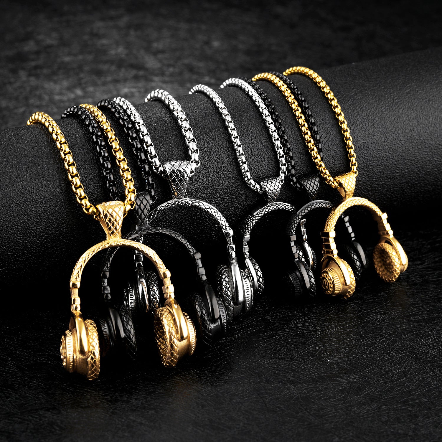 Titan-Fashion-Musik-Headset-Ohrstöpsel-Anhänger-Halskette für Herren
