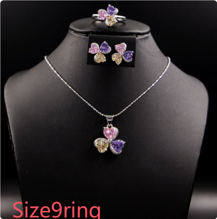 Clover Zirkon-Diamant-Schmuckset für Damen