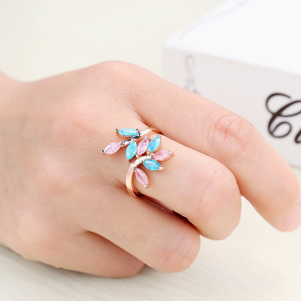 Eisblume Zirkon Schmuck Ring Schmuck