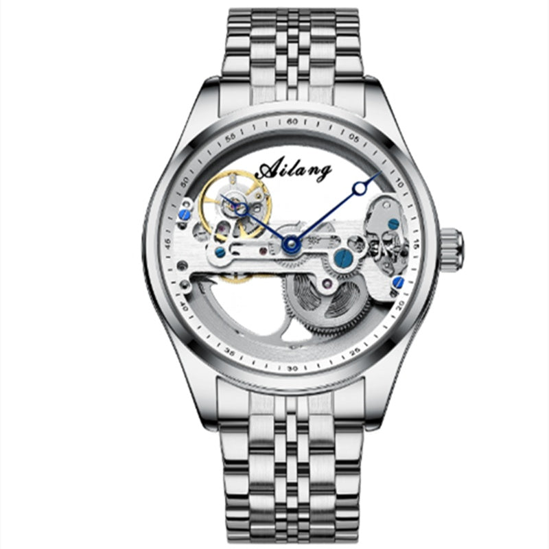 Automatische mechanische Uhr Kreative hohle Herrenuhr Generation Silikonarmbanduhr