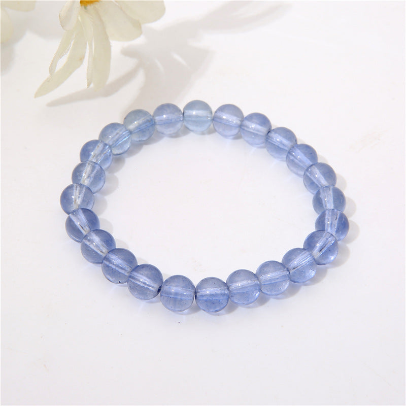 Solid Color Transparent Glass Bracelet