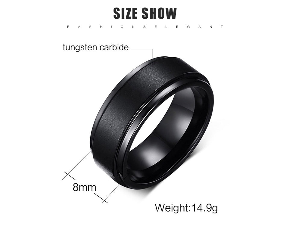 Einfacher Ring Mattiertes Paar Ring Persönlichkeit Edelstahlring