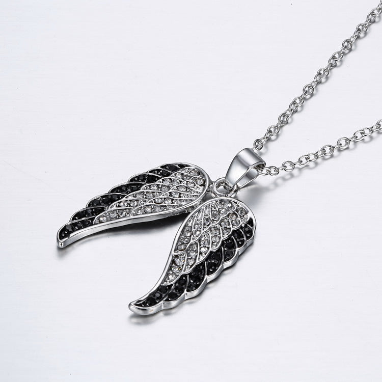 Rhinestone wing necklace