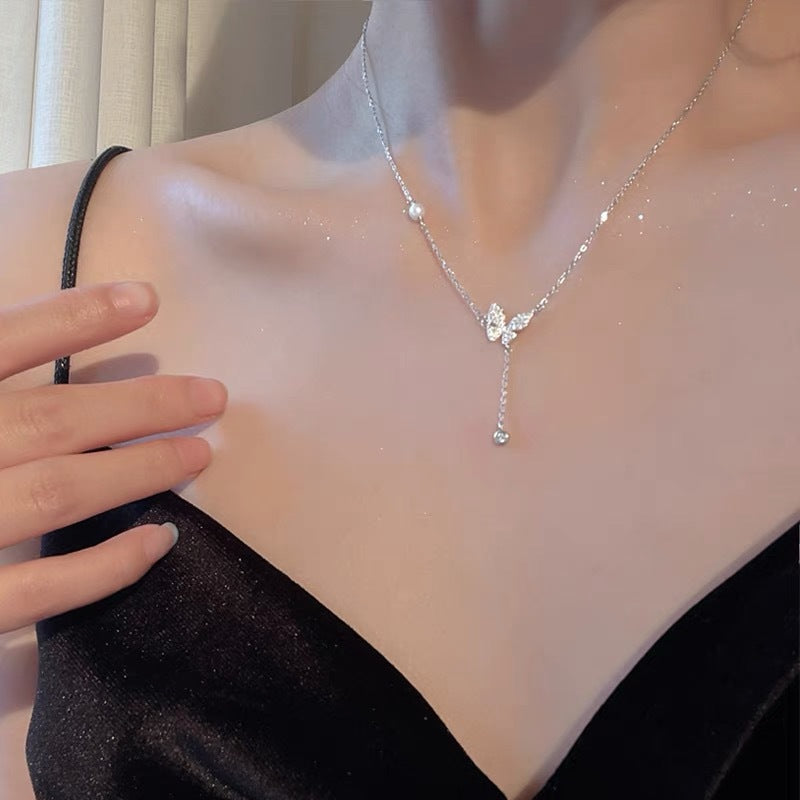 Schmetterling Schlüsselbeinkette für Damen, High-End