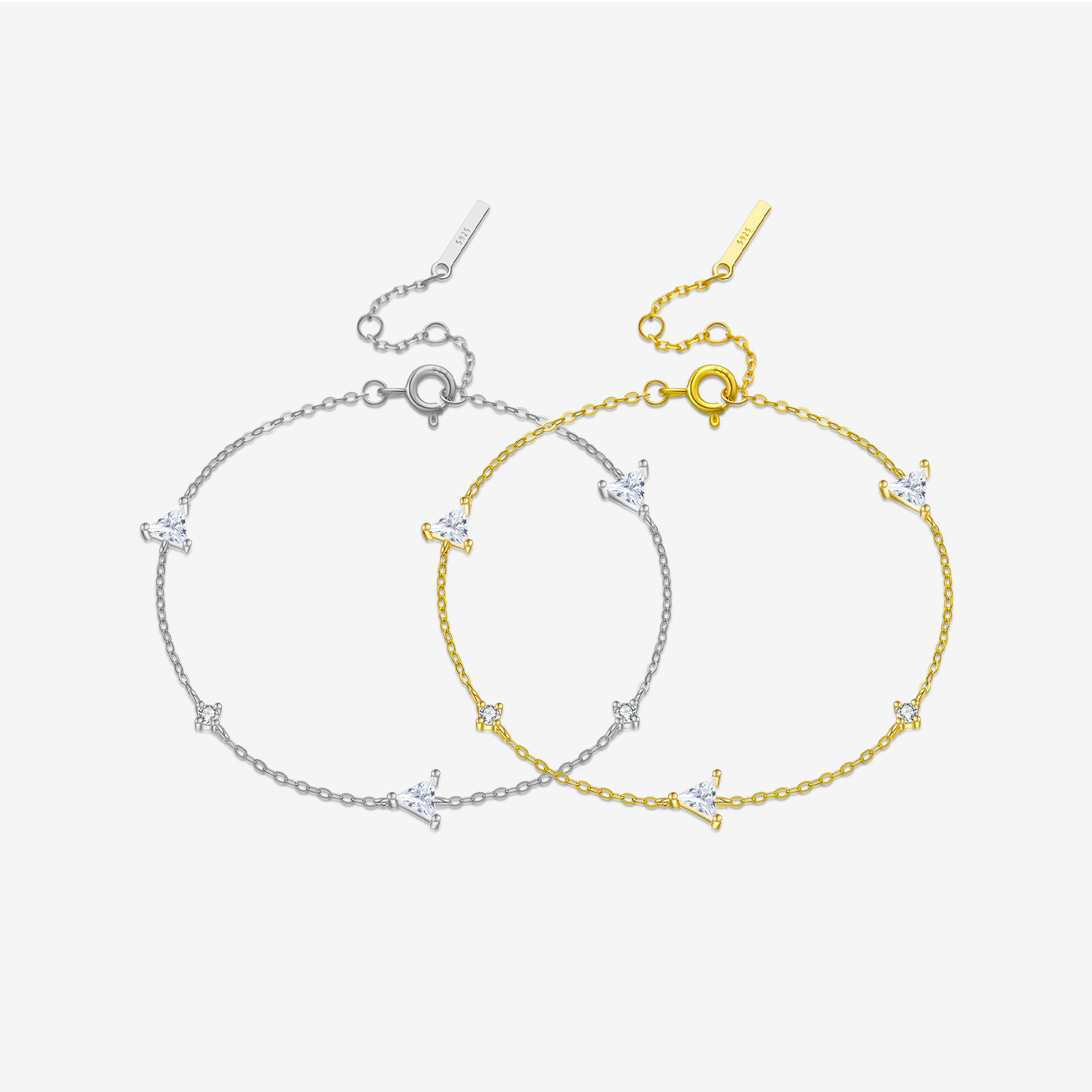 Pulsera sencilla de plata de ley S925 para cualquier ocasión