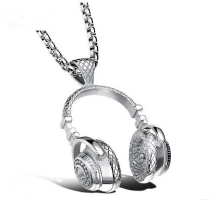 Titan-Fashion-Musik-Headset-Ohrstöpsel-Anhänger-Halskette für Herren