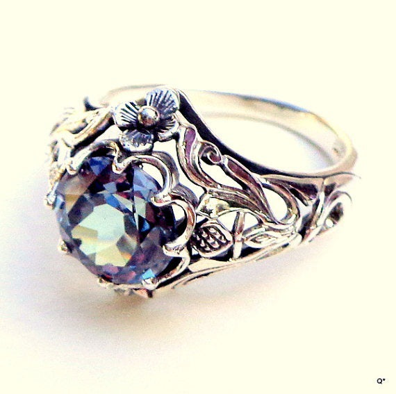 Luxuriöse blaue Kristallringe für Damen, kreativer Blumenring Schmuck