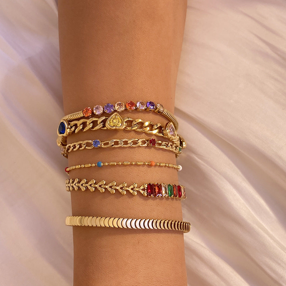 Designer-Weizenketten-Zirkon-Armband