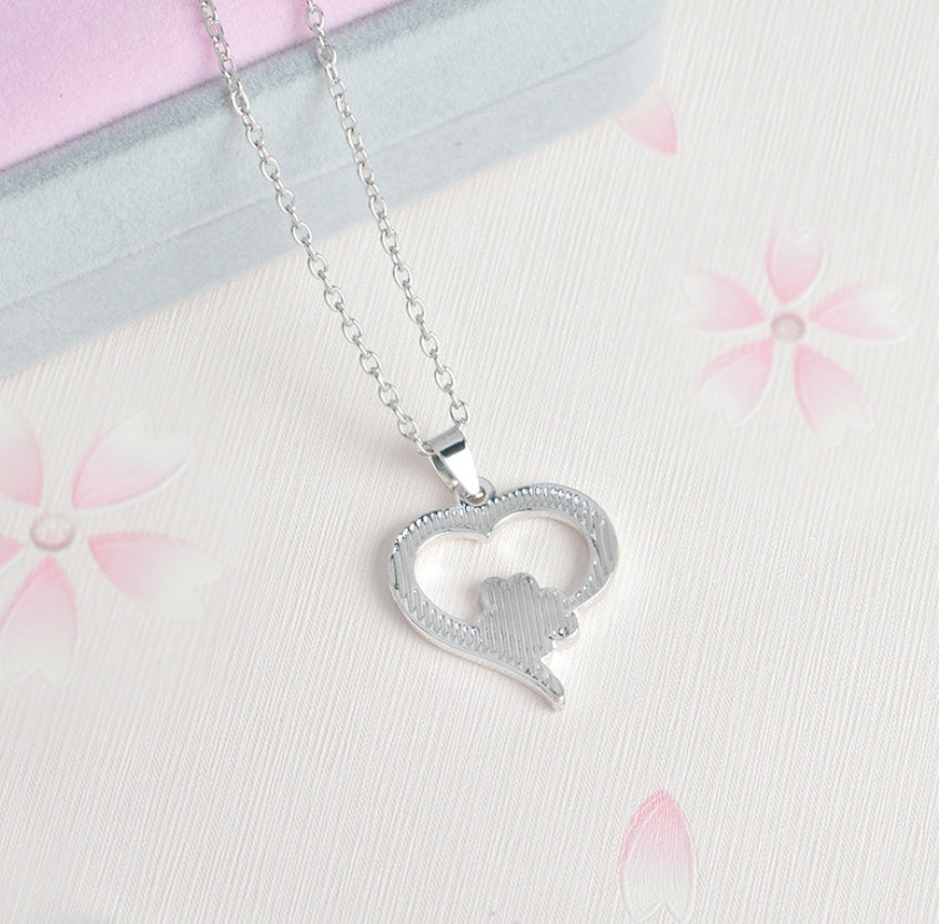 WISH Explosion Fashion Kreative Liebe Hunde-Pfotenabdruck-Anhänger-Halskette Außenhandel Neue Metallschmuck Großhandel