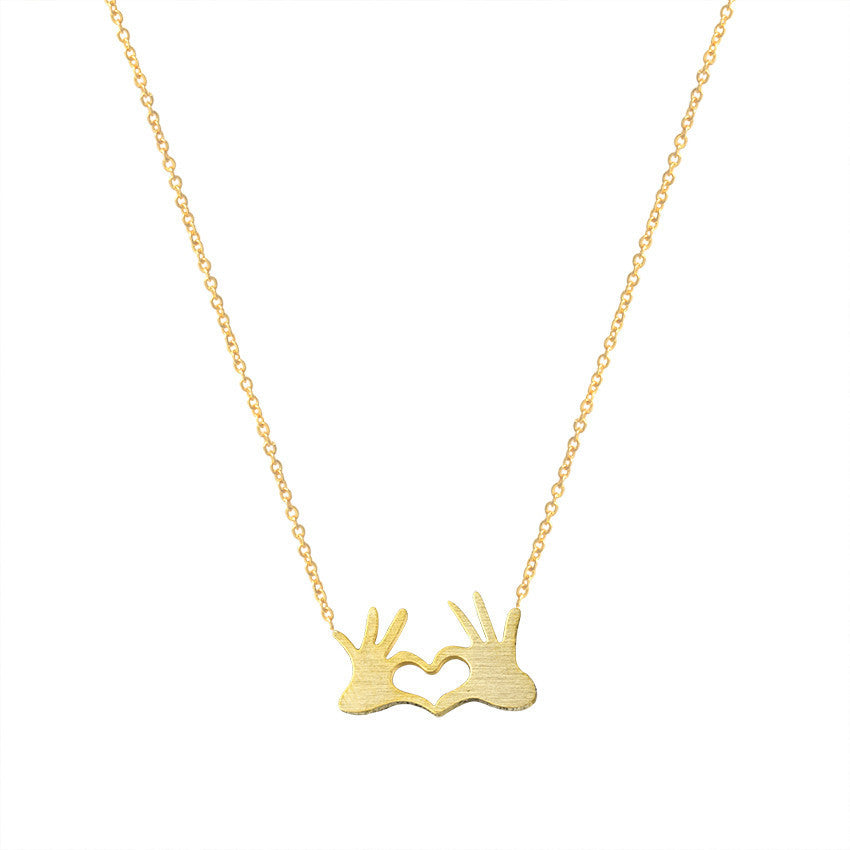 Corazón, corazón, collar, cadena de clavícula