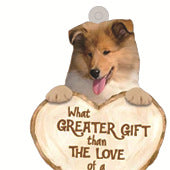 Llavero acrílico con diseño de perro enamorado