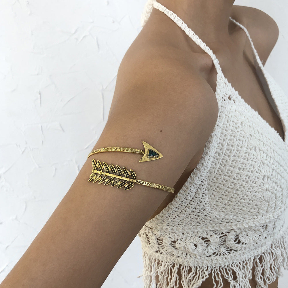 Joyería de moda de tendencia europea y americana brazalete con flecha de Cupido