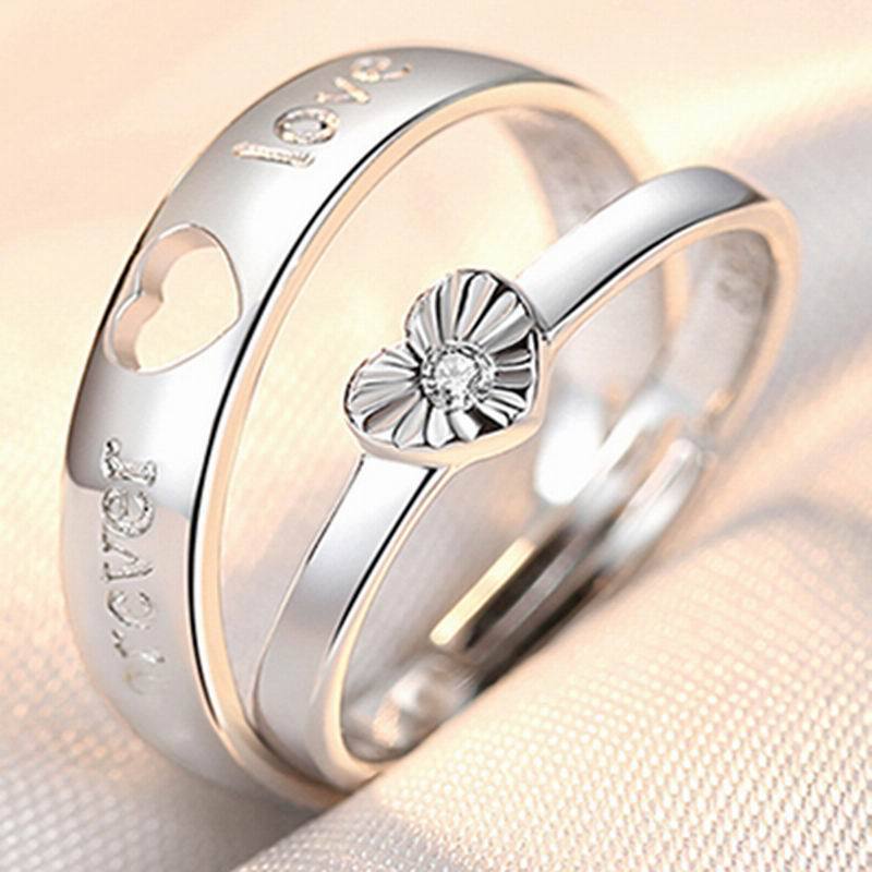 Anillos de apertura Simulación de boda Anillo de diamante