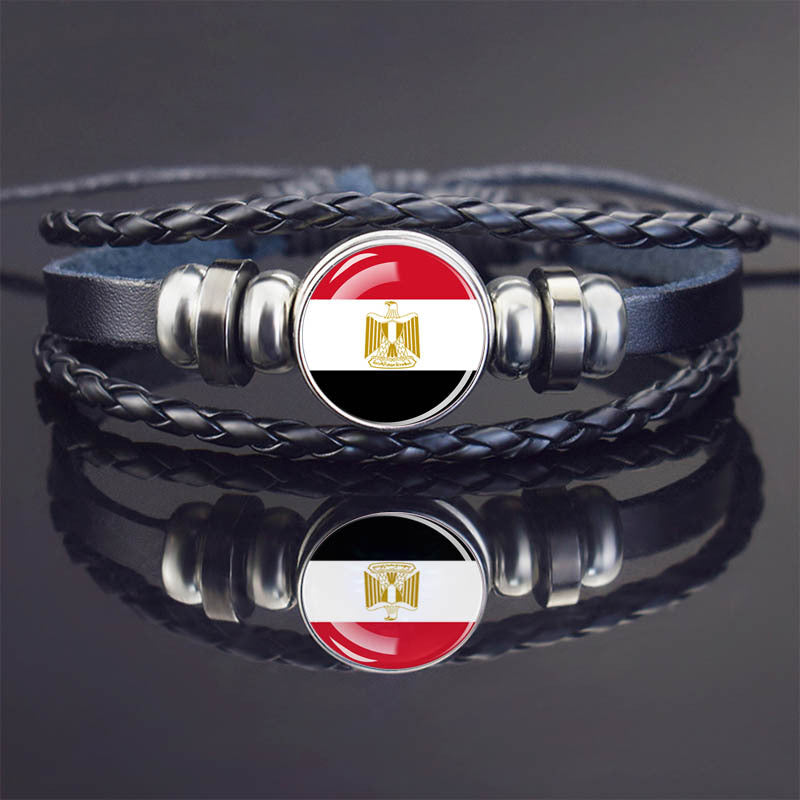 World Flag Bracelet Woven Twisted