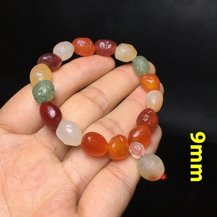 Colorful Agate Rough Stone Bracelet Colorful Raisin