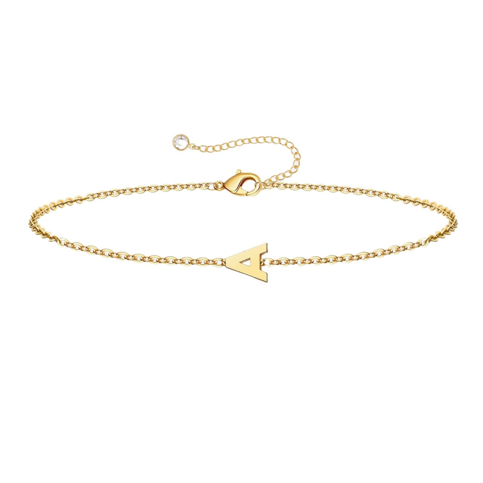 Simple Gold Women's Fashion 26 Letter Bracelet