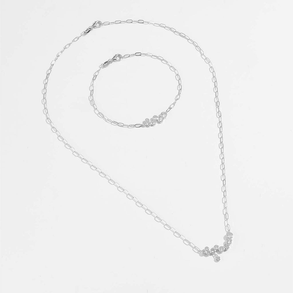 Retro Diamonds Necklace Bracelet For Women