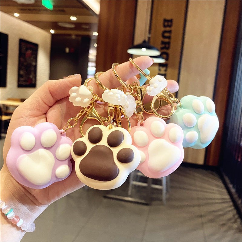 Llavero creativo de pata de gato para mujer