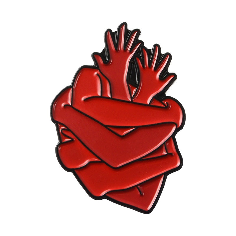 Broche de aleación creativa de la serie Corazón de dibujos animados