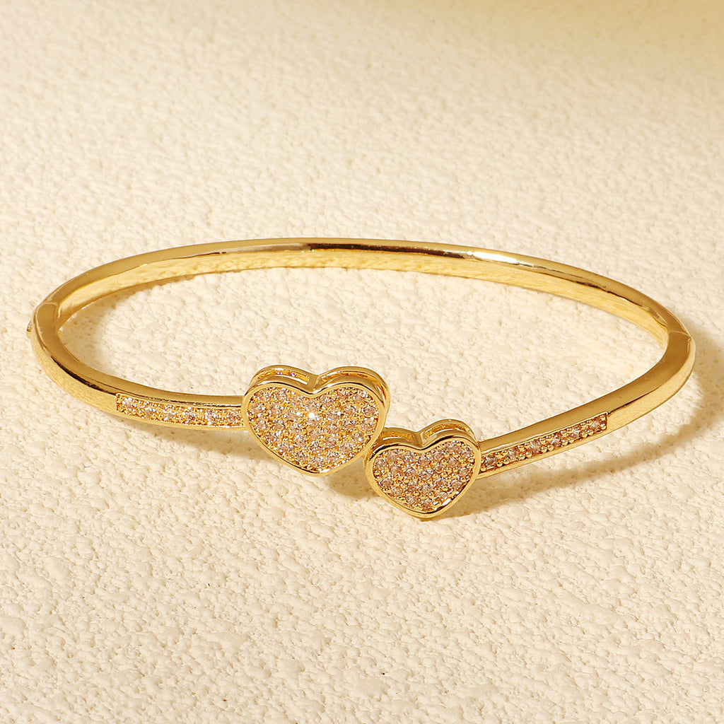 Mode Schnalle Mikro-intarsiertes Vollmond-Diamant-Design Armband